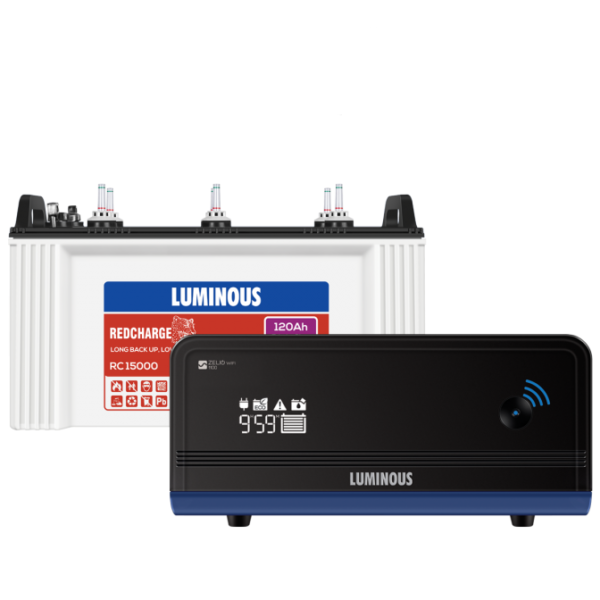 Zelio Wifi 1100 Inverter and Red Charge 15000 -120 AH Tubular Battery