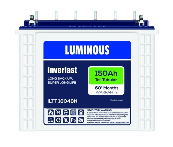 Luminous ILTT 18048N - 150AH Tall Tubular Battery