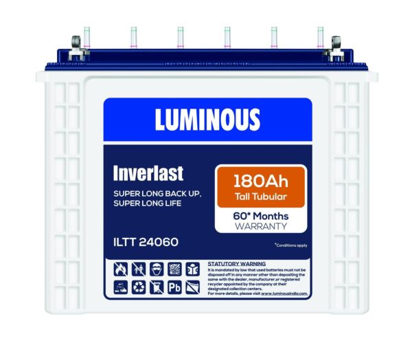 Luminous ILTT 24060 - 180AH Tall Tubular Battery