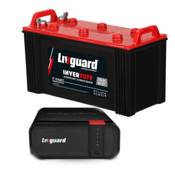 Livguard LGS 900 Inverter and IT 1048ST 100AH Tubular Battery