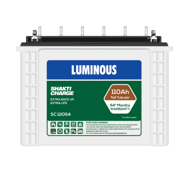 Luminous Shakti Charge SC 12054 - 110AH Tubular Battery