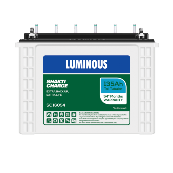Luminous Shakti Charge SC 16054 - 135AH Tubular Battery